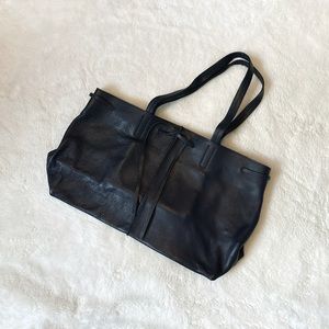 Midnight Blue Banana Republic Leather Tote
